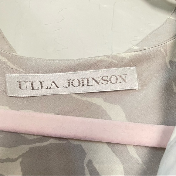 Ulla Johnson Silk Short Sleeve Drawstring Dress in Zebra Sand Beige β Size M - Picture 6 of 6
